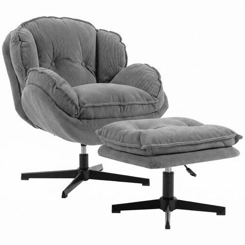 Homcom armchair footstool - armchair,