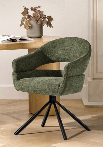 Swivel chair olive - swivel, linen