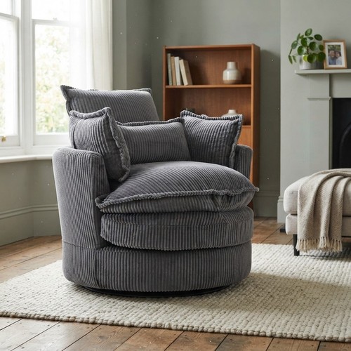Versatile grey accent chair - versatile,