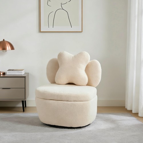 Swivel accent chair - chair, w/storage