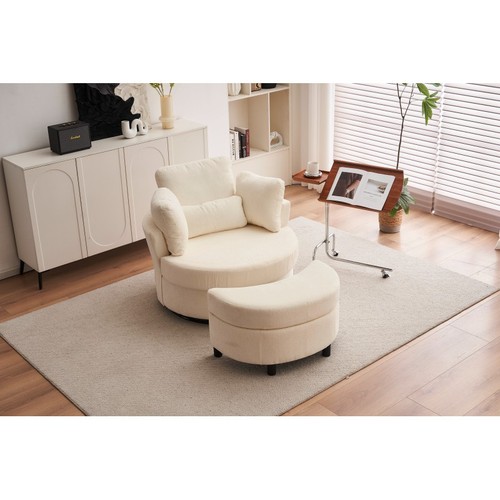 Swivel armchair with - armchair,