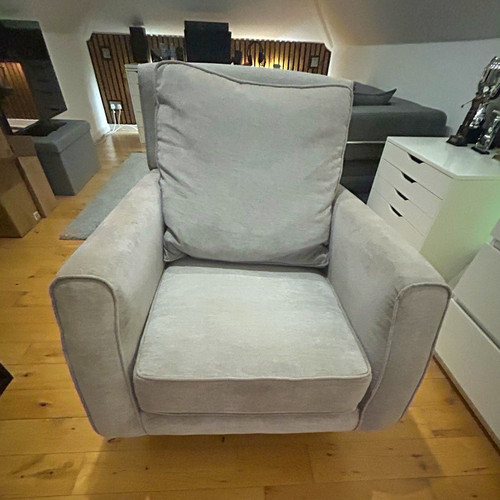 Grey upholstered swivel - grey,