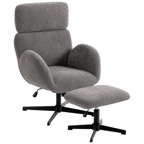 Homcom swivel armchair with - homcom,