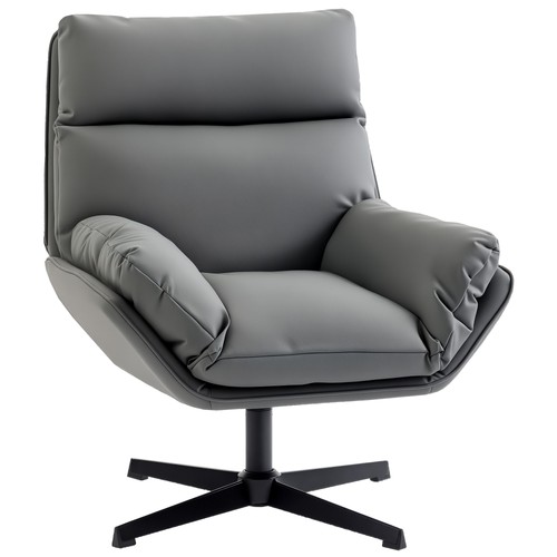 Homcom modern accent chair - homcom, pu