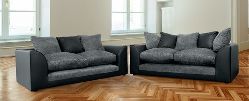 Fabric sofa seater black - sofa,