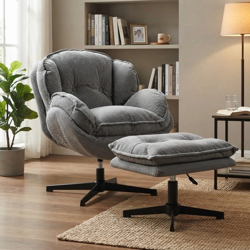 Stylish chenille armchair - chenille, with
