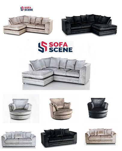 Sofa crushed velvet seater - 3, 2