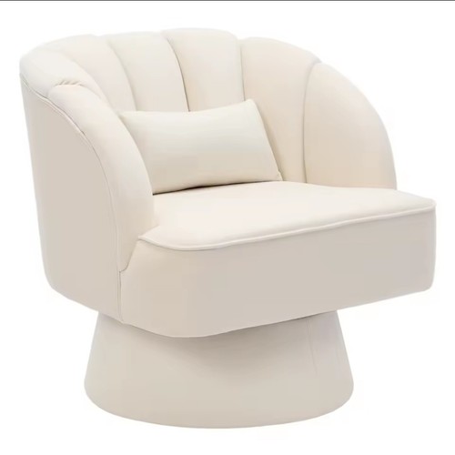 1pc beige modern swivel - 1pc,