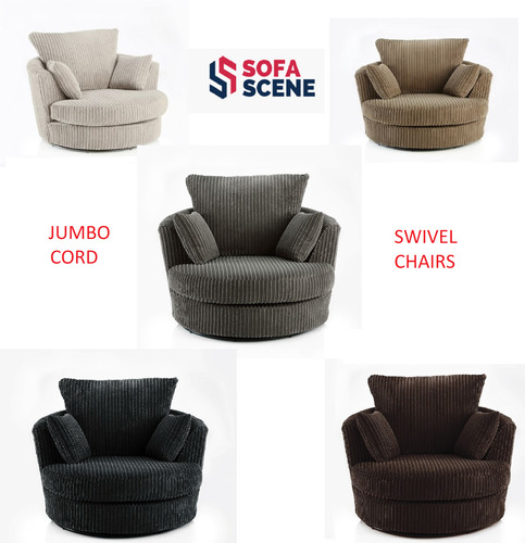 Jumbo cord sofa swivel - swivel, cuddle