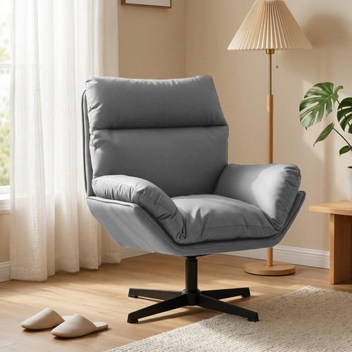 Homcom modern accent chair pu - modern, chair,